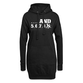 Danse en ligne, danse en ligne western - Sweat-shirt à capuche long Femme - noir - Devant