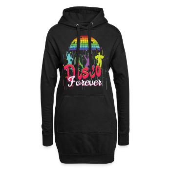 Disco Forever - Sweat-shirt à capuche long Femme - noir - Devant
