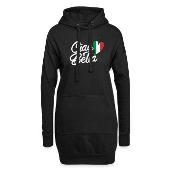 Italien Italie Italie Italie Cadeau - Sweat-shirt à capuche long Femme - noir - Devant