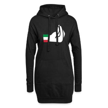 Italiens Italie Italian Italia cadeau - Sweat-shirt à capuche long Femme - noir - Devant