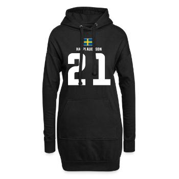 Schwedische Namen Fußball Sauf Mallorca Trikot - Hoodie-Kleid - Schwarz - Vorne