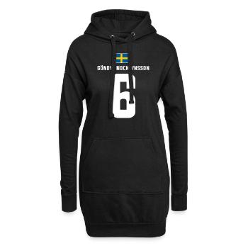 Schwedische Namen Fußball Sauf Mallorca Trikot - Hoodie-Kleid - Schwarz - Vorne