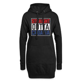 Croatie Croate Zagreb cadeau - Sweat-shirt à capuche long Femme - noir - Devant