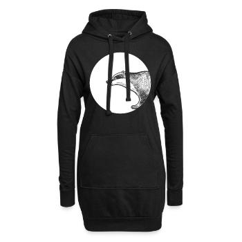 Dachs - Hoodie-Kleid - Schwarz - Vorne