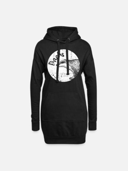 Dachs - Hoodie-Kleid - Schwarz