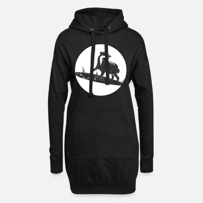 Dachs - Hoodie-Kleid - Schwarz