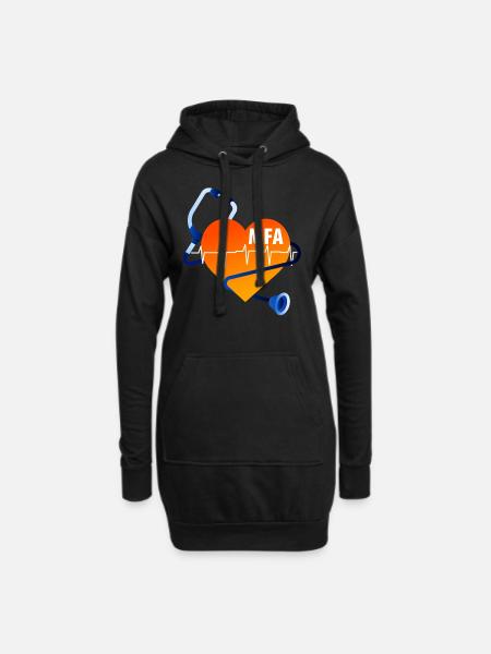 MFA Medizinische Fachangestellte Arzthelferin - Hoodie-Kleid - Schwarz
