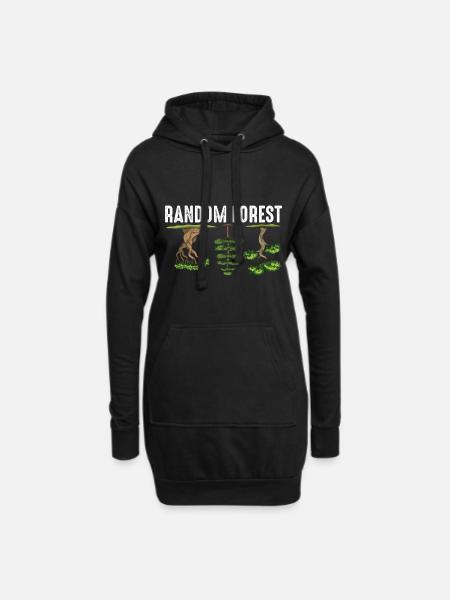 Künstliche Klassifizierung Mathe Random Forest - Hoodie-Kleid - Schwarz