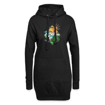 MTB Mountain Bike Enduro MTB Biker - Hoodie-Kleid - Schwarz - Vorne
