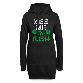 Irland - Hoodie-Kleid - Schwarz - Vorne