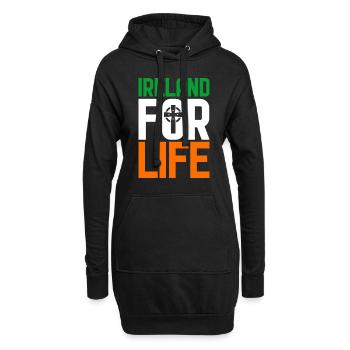 Irland - Hoodie-Kleid - Schwarz - Vorne