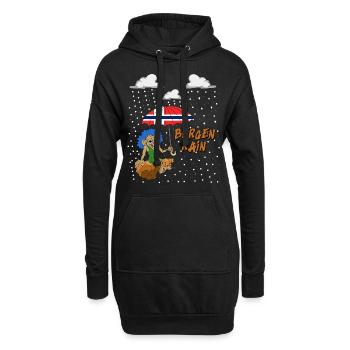 Norwegen - Hoodie-Kleid - Schwarz - Vorne