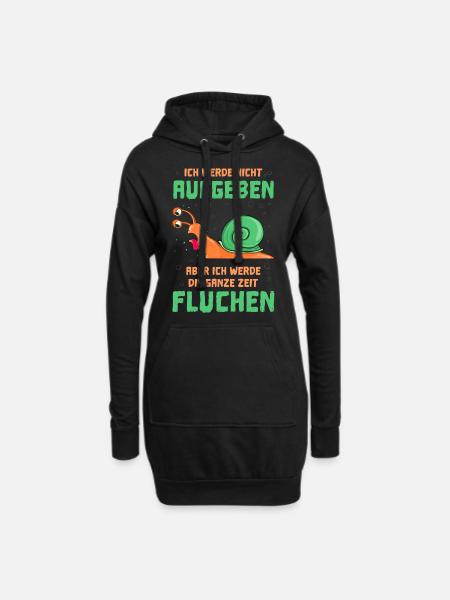 Schneckenrennen Sport Lustig - Hoodie-Kleid - Schwarz