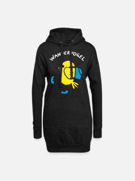 WANDERVOGEL, Wandern - Hoodie-Kleid - Schwarz