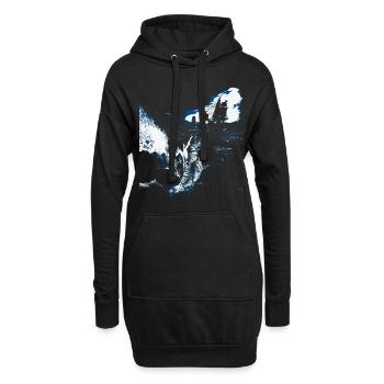 L'appel de la sirène - Sweat-shirt à capuche long Femme - noir - Devant