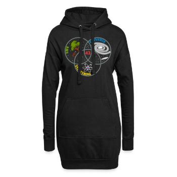 42 Die Antwort Auf Alles Universum Leben Geschenk - Hoodie-Kleid - Schwarz - Vorne