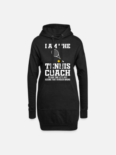 Tennistrainer Tennis Coach Lustiges Geschenk - Hoodie-Kleid - Schwarz