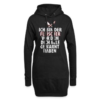 Fleischer Metzger Schlachter - Hoodie-Kleid - Schwarz - Vorne
