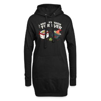 Meilleurs amis pour toujours Sushi Love Japan - Sweat-shirt à capuche long Femme - noir - Devant