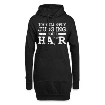 Frisur - Hoodie-Kleid - Schwarz - Vorne