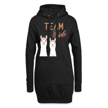 Team Bride Bride Alpaga Llama JGA Bachelorette - Sweat-shirt à capuche long Femme - noir - Devant