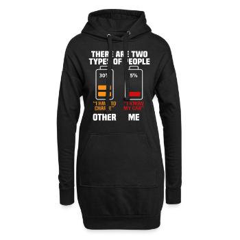 Lustiges Elektroauto Geschenk - Hoodie-Kleid - Schwarz - Vorne