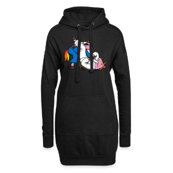 Arts martiaux Jiu-Jitsu MMA Mixed Martial Arts - Sweat-shirt à capuche long Femme - noir - Devant