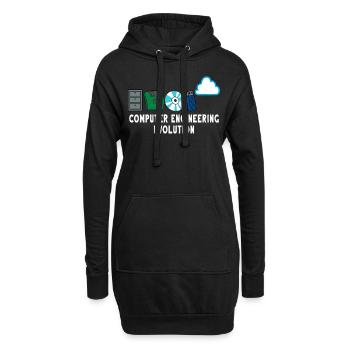 Développeur de logiciels informatiques code programmeur - Sweat-shirt à capuche long Femme - noir - Devant