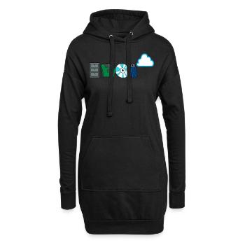 Développeur de logiciels informatiques code programmeur - Sweat-shirt à capuche long Femme - noir - Devant