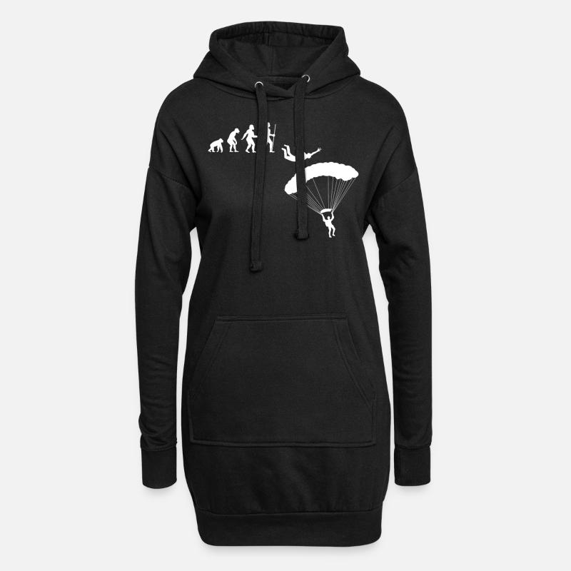 Parachutisme parachutisme - Sweat-shirt à capuche long Femme - noir