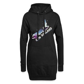 Nouvelle-Zélande - Sweat-shirt à capuche long Femme - noir - Devant