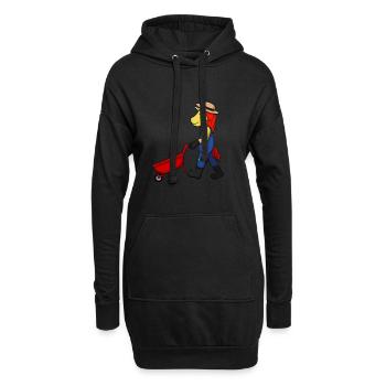 Gardener Unicorn - Hoodie-Kleid - Schwarz - Vorne