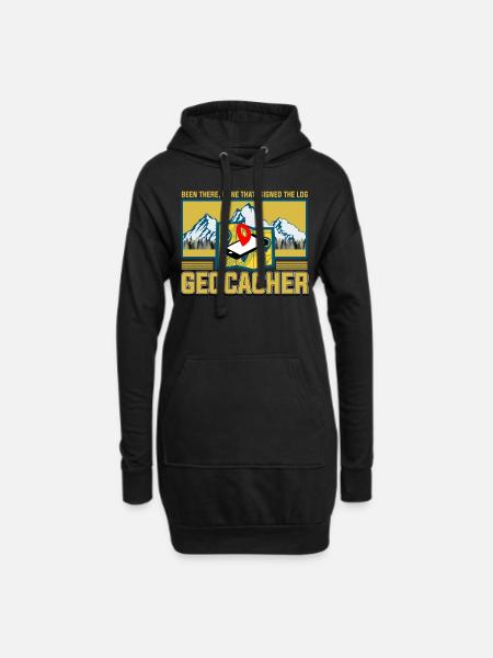 geocaching - Hoodie Dress - black