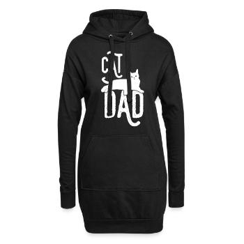 Cat Dad Cat Dad Cat Dad - Sweat-shirt à capuche long Femme - noir - Devant