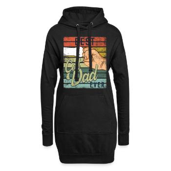 Best Cat Dad Ever Katzenpapa Ghettofaust - Hoodie-Kleid - Schwarz - Vorne