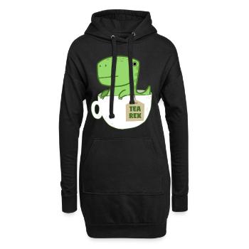 Tea Rex - Hoodie-Kleid - Schwarz - Vorne