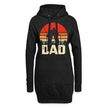Chandail de la fête des pères de papa gardien de hockey sur glace - Sweat-shirt à capuche long Femme - noir - Devant