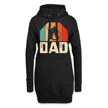 Joueur de hockey sur glace Gardien Papa Cadeaux pour la fête des pères - Sweat-shirt à capuche long Femme - noir - Devant