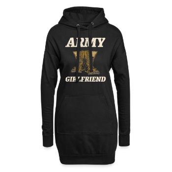 Soldat mariée soldat armée guerre cadeau militaire - Sweat-shirt à capuche long Femme - noir - Devant