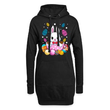 Easter Bunny Bunny Easter Bunny Easter Chocolate Eggs - Hoodie Dress - black - Front