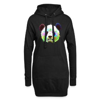 Splash Panda - Hoodie-Kleid - Schwarz - Vorne