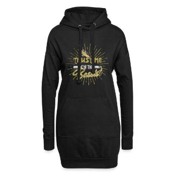 Joueur de basse guitare guitare - Sweat-shirt à capuche long Femme - noir - Devant