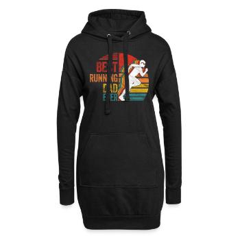 Best running Dad ever Vater Papa Geschenk - Hoodie-Kleid - Schwarz - Vorne