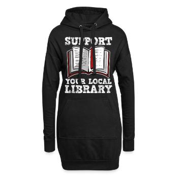 library - Hoodie Dress - black - Front