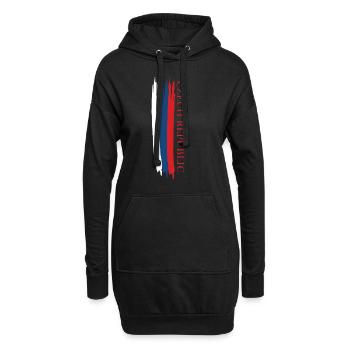 république tchèque peintures nationales - Sweat-shirt à capuche long Femme - noir - Devant