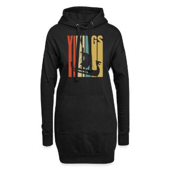 Vikings Vikings - Sweat-shirt à capuche long Femme - noir - Devant