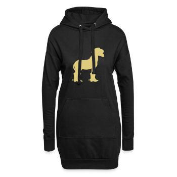 Chapeau de cow-boy de danse en ligne - Sweat-shirt à capuche long Femme - noir - Devant