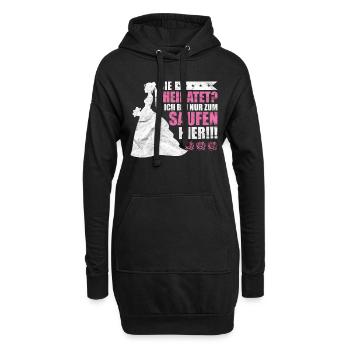 JGA Junggesellinnenabschied Heirat Braut Geschenk - Hoodie-Kleid - Schwarz - Vorne