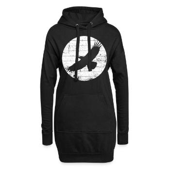 Corbeau - corbeau - Sweat-shirt à capuche long Femme - noir - Devant