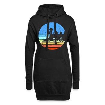 Zug Eisenbahn Eisenbahner forme les conducteurs - Sweat-shirt à capuche long Femme - noir - Devant
